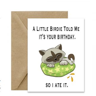 Birthday Card (A Little Birdie Told Me) Printable Card