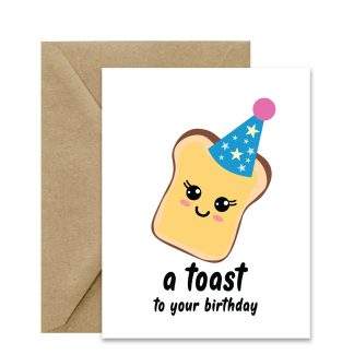 Birthday Card (A Toast To Your Birthday) Printable Card