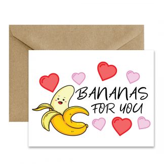 Cute Anniversary Card (Bananas For You) Printable Card