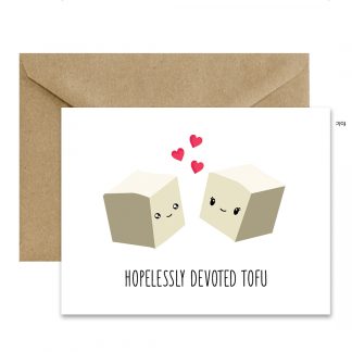 Cute Anniversary Card (Hopelessly Devoted Tofu) Printable Card