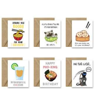 Funny Birthday Greeting Cards Bundle | Set of 6 Printable Cards