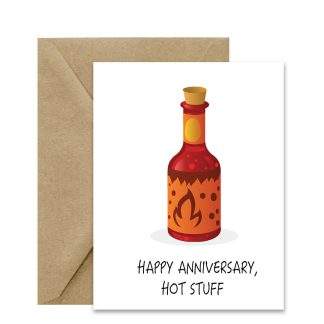 Anniversary Card (Happy Anniversary Hot Stuff) Printable Card