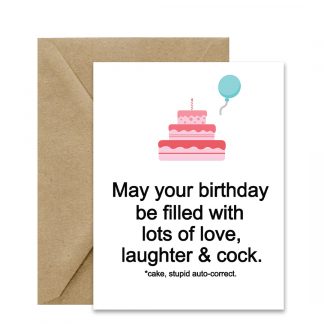 Edgy Birthday Card (*Cake, Stupid Auto Correct.) Printable Card