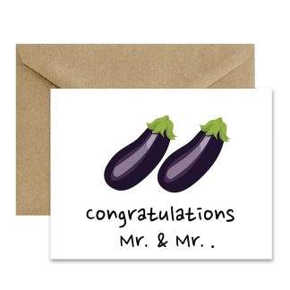 Funny Gay Wedding Card (Congratulations Mr. & Mr.) Printable Card