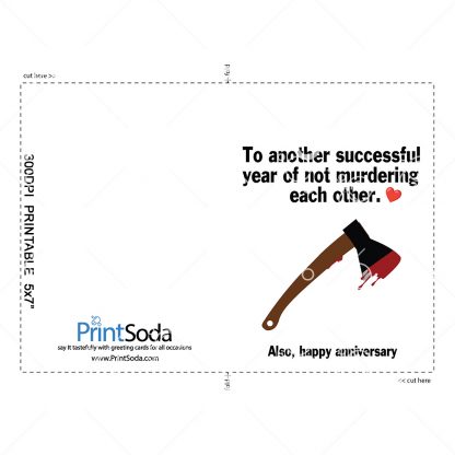 Edgy Anniversary Card (To Another Successful Year) Printable Card Example