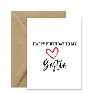 Birthday Card (Happy Birthday To My Bestie) Printable Card