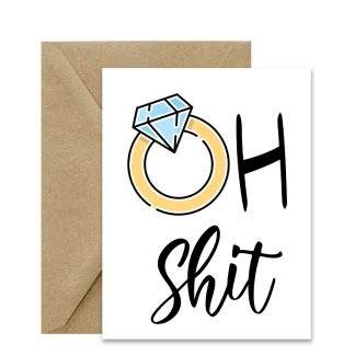 Funny Wedding Card (Oh Shit, Diamond Ring) Printable Card