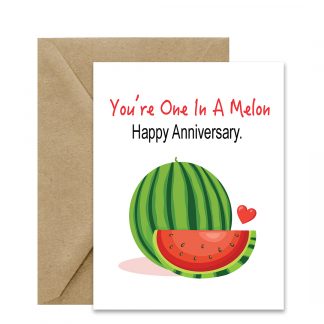Funny Anniversary Card (You're One In A Melon) Printable Card