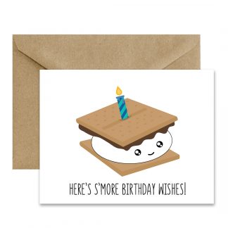 Cute Birthday Card (Here's S'more Birthday Wishes!) Printable Card
