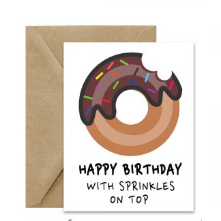 Birthday Card (Happy Birthday With Sprinkles On Top) Printable Card