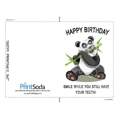 Birthday Card (Smile While You Still Have Your Teeth!) Printable Card Example